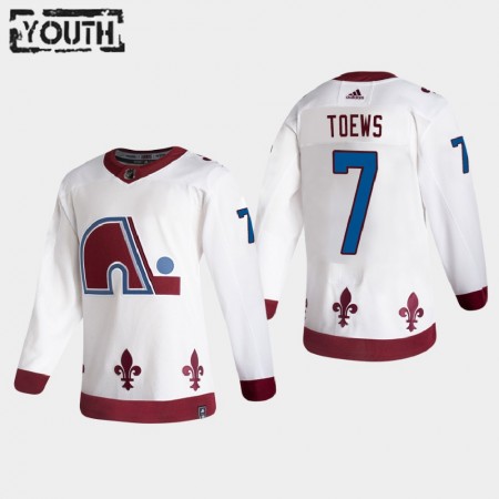 Colorado Avalanche Devon Toews 7 2020-21 Reverse Retro Authentic Shirt - Kinderen